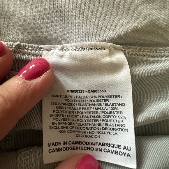 NIKE Gray Silver Tennis Skirt XL X-large Active Tulle - Picture 5 of 9